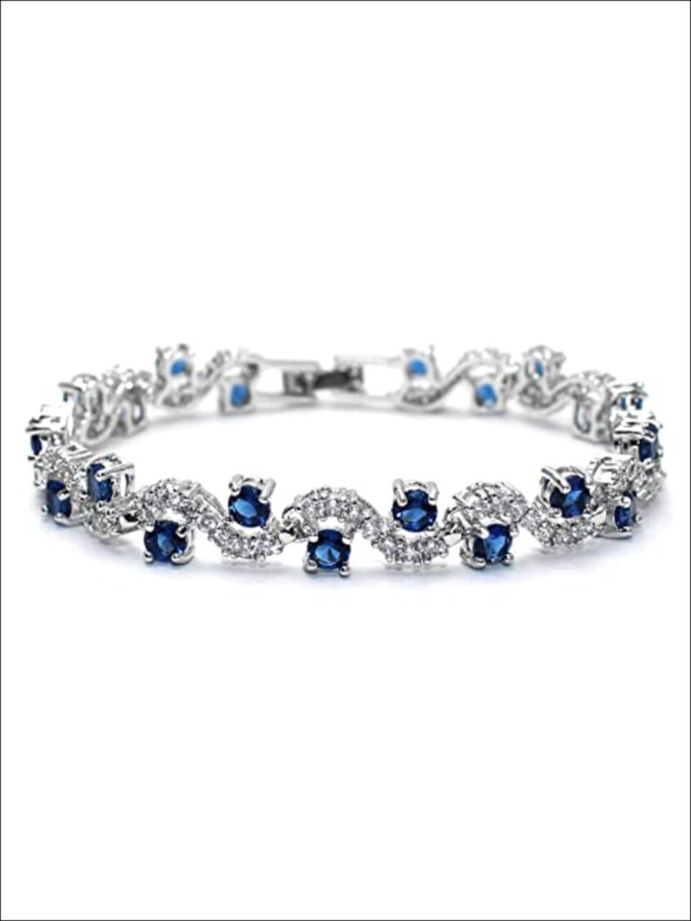 White Gold Moissanite Bracelet Women Gift Box Rope Chain